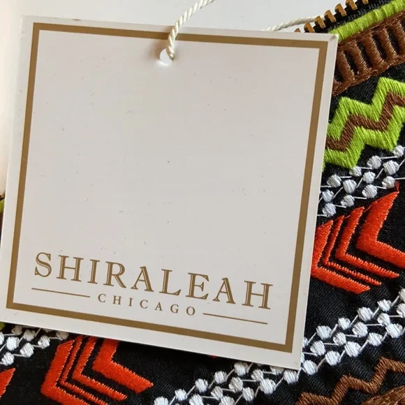 NWT Shiraleah Chicago Embroidered fringe clutch Colorful Southwestern Pattern - Picture 10 of 14
